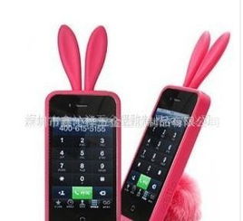 硅胶iPhone 4小猫手机套 可爱设计与实用性的完美结合