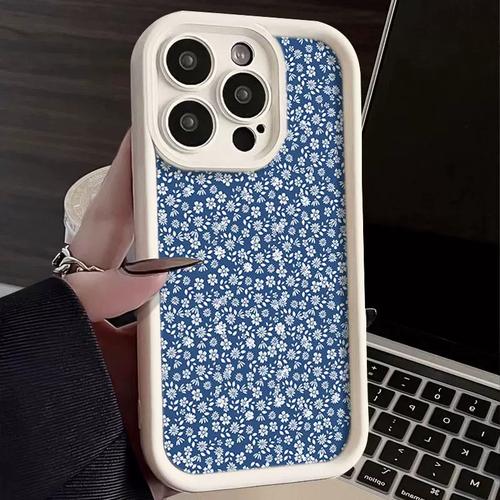 满屏花朵适用苹果16promax手机壳新款iphone16高级15pro磨砂13创意14